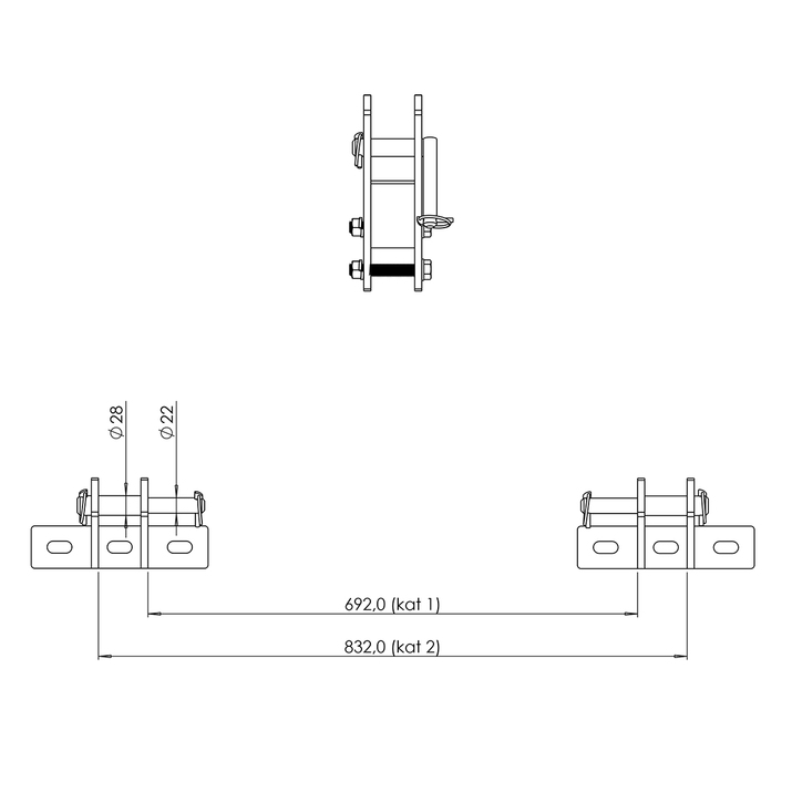 Adapter från trepunkt till Euro/Trima